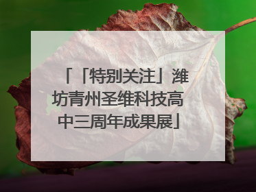 「特别关注」潍坊青州圣维科技高中三周年成果展