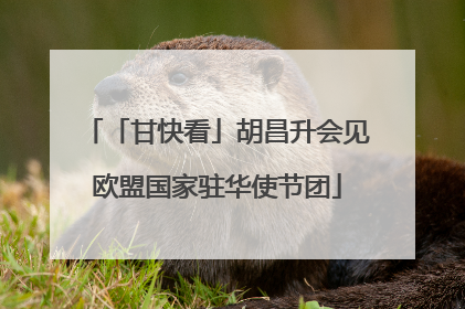 「甘快看」胡昌升会见欧盟国家驻华使节团