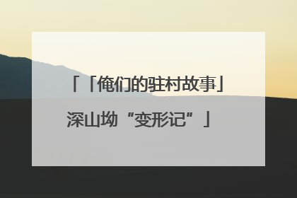 「俺们的驻村故事」深山坳“变形记”
