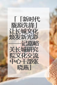 「新时代陇原先锋」让长城文化焕发新光彩——记嘉峪关长城研究院文化交流中心干部张晓燕