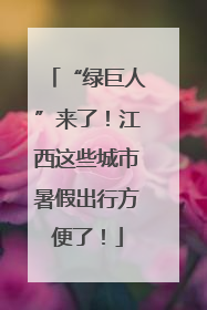 “绿巨人”来了！江西这些城市暑假出行方便了！
