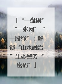 “一盘棋”“一张网”“一股绳”：解锁“山水融治”生态警务“密码”