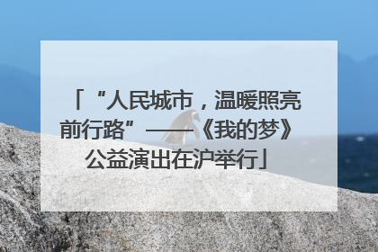 “人民城市，温暖照亮前行路”——《我的梦》公益演出在沪举行