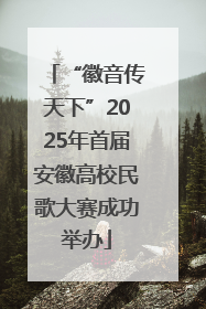 “徽音传天下”2025年首届安徽高校民歌大赛成功举办