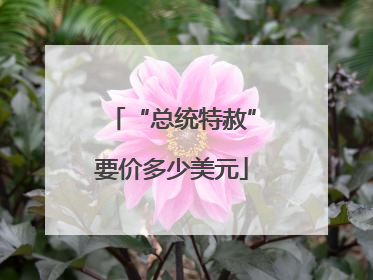 “总统特赦”要价多少美元