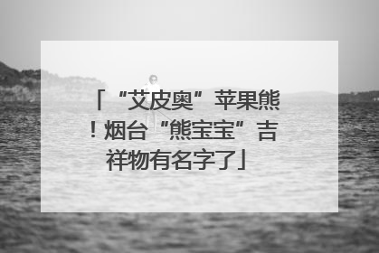 “艾皮奥”苹果熊！烟台“熊宝宝”吉祥物有名字了