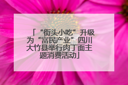 “街头小吃”升级为“富民产业”四川大竹县举行肉丁面主题消费活动