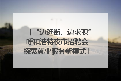 “边逛街、边求职” 呼和浩特夜市招聘会探索就业服务新模式