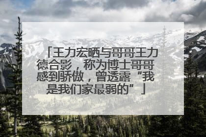 王力宏晒与哥哥王力德合影，称为博士哥哥感到骄傲，曾透露“我是我们家最弱的”