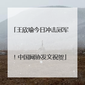 王欣瑜今日冲击冠军！中国网协发文祝贺