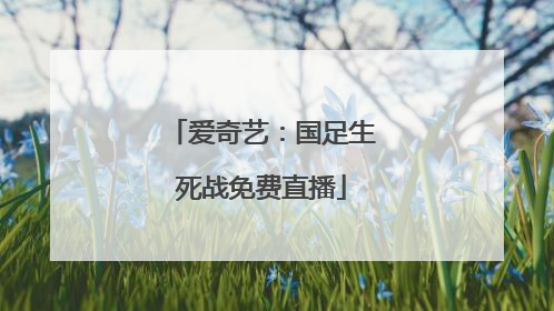 爱奇艺：国足生死战免费直播
