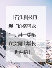 石头科技再现“价格乌龙”，其一季度存货同比增长近两倍