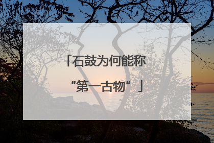 石鼓为何能称“第一古物”