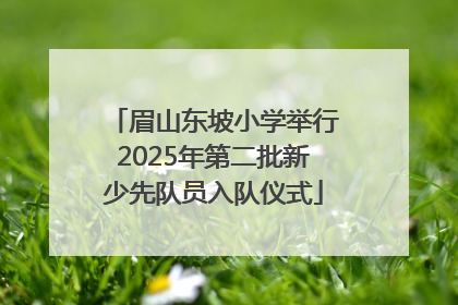 眉山东坡小学举行2025年第二批新少先队员入队仪式