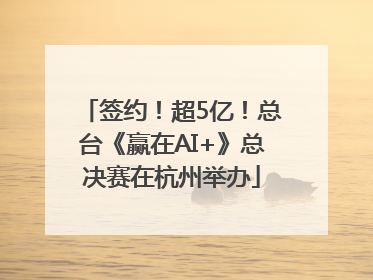 签约！超5亿！总台《赢在AI+》总决赛在杭州举办