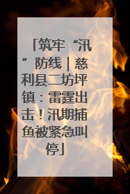 筑牢“汛”防线｜慈利县二坊坪镇：雷霆出击！汛期捕鱼被紧急叫停