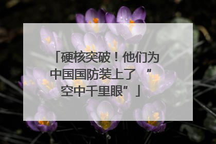 硬核突破！他们为中国国防装上了 “空中千里眼”