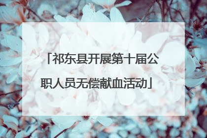 祁东县开展第十届公职人员无偿献血活动