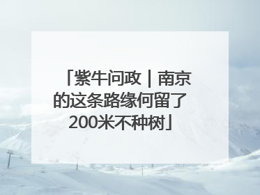 紫牛问政｜南京的这条路缘何留了200米不种树