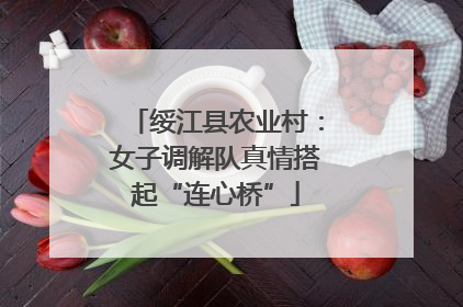 绥江县农业村：女子调解队真情搭起“连心桥”