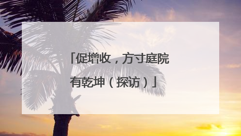 促增收，方寸庭院有乾坤（探访）