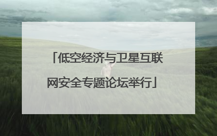 低空经济与卫星互联网安全专题论坛举行