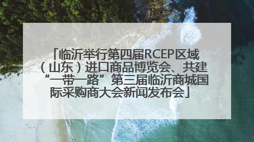 临沂举行第四届RCEP区域（山东）进口商品博览会、共建“一带一路”第三届临沂商城国际采购商大会新闻发布会