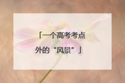 一个高考考点外的“风景”