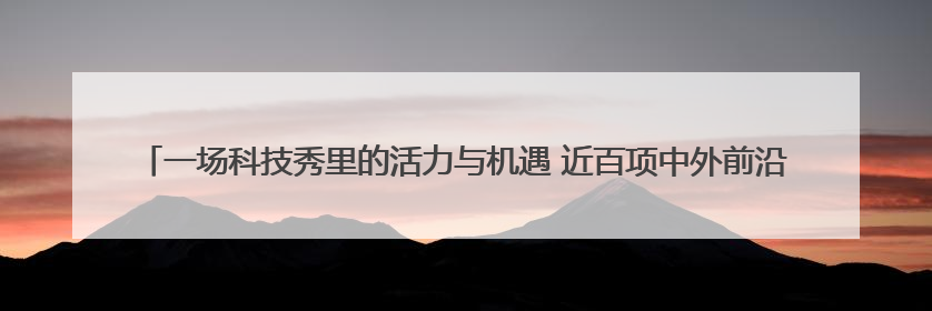 一场科技秀里的活力与机遇 近百项中外前沿技术亮相中东欧博览会“数智中东欧”板块