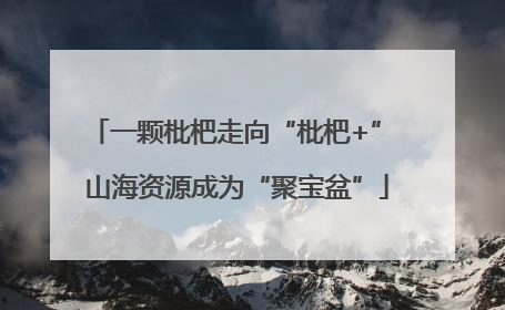 一颗枇杷走向“枇杷+” 山海资源成为“聚宝盆”