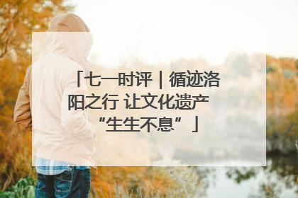 七一时评｜循迹洛阳之行 让文化遗产“生生不息”