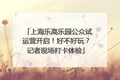 上海乐高乐园公众试运营开启！好不好玩？记者现场打卡体验
