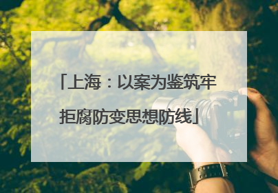 上海：以案为鉴筑牢拒腐防变思想防线