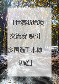 世赛新增项交流赛 吸引多国选手来穗切磋