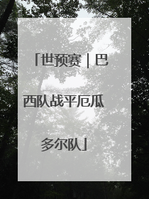 世预赛｜巴西队战平厄瓜多尔队