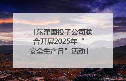 东津国投子公司联合开展2025年“安全生产月”活动