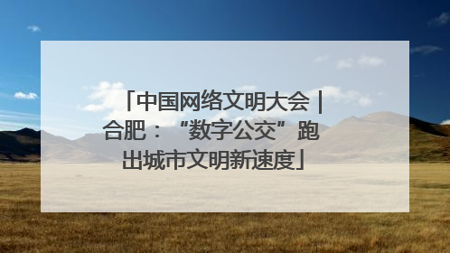 中国网络文明大会｜合肥：“数字公交”跑出城市文明新速度