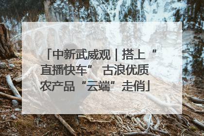中新武威观｜搭上“直播快车” 古浪优质农产品“云端”走俏