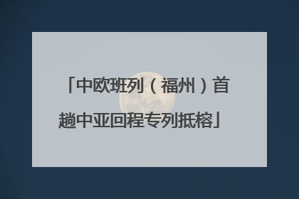 中欧班列（福州）首趟中亚回程专列抵榕