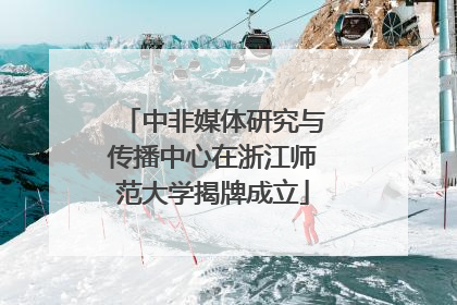中非媒体研究与传播中心在浙江师范大学揭牌成立