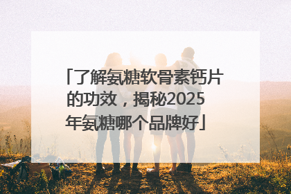 了解氨糖软骨素钙片的功效，揭秘2025年氨糖哪个品牌好