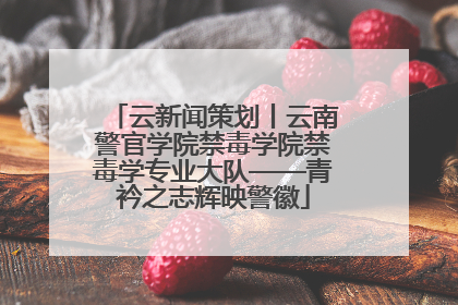 云新闻策划丨云南警官学院禁毒学院禁毒学专业大队——青衿之志辉映警徽