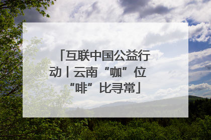 互联中国公益行动丨云南“咖”位“啡”比寻常