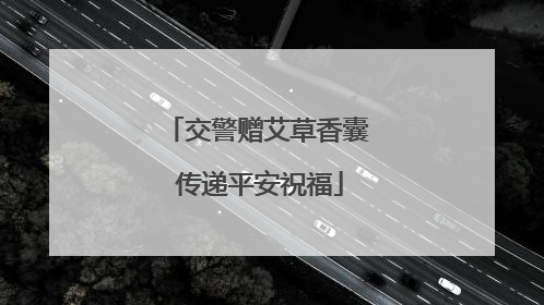 交警赠艾草香囊 传递平安祝福