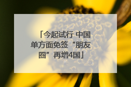 今起试行 中国单方面免签“朋友圈”再增4国