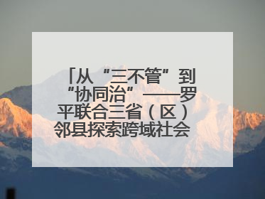 从“三不管”到“协同治”——罗平联合三省（区）邻县探索跨域社会治理新模式