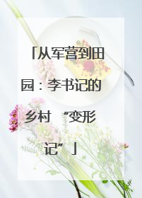 从军营到田园：李书记的乡村 “变形记”