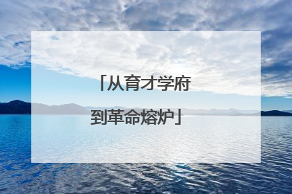 从育才学府到革命熔炉