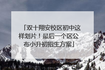 双十翔安校区初中这样划片！最后一个区公布小升初招生方案