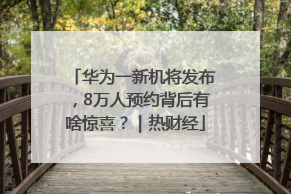 华为一新机将发布，8万人预约背后有啥惊喜？｜热财经